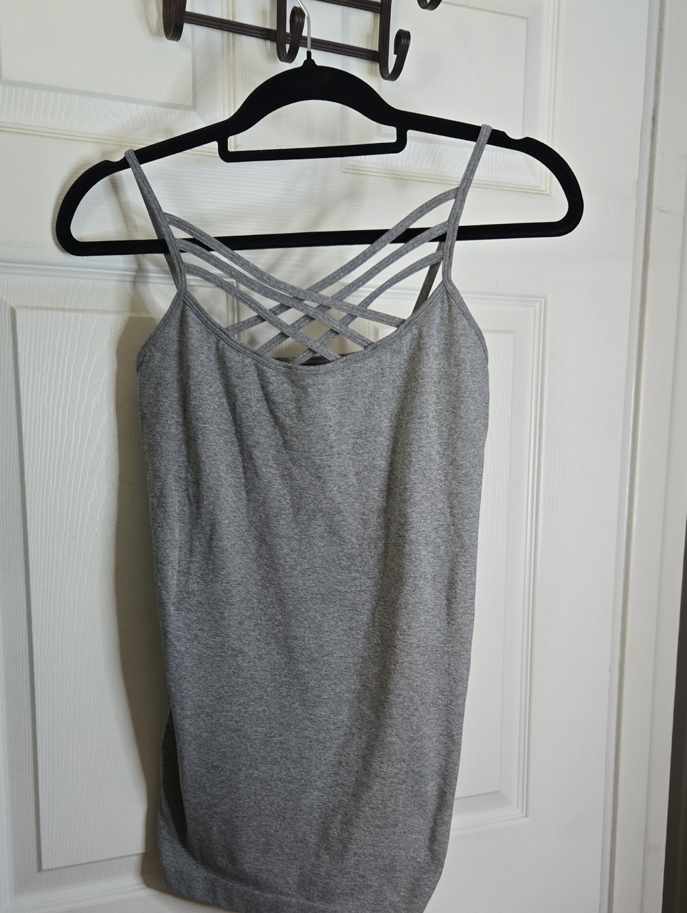 Zenana Outfitters Grey Crisscross Strappy Cami
